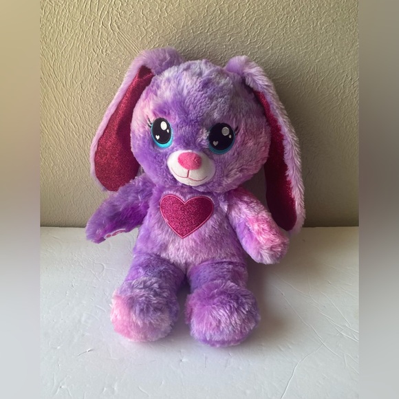 Build a Bear Heartables Bunny Purple plush stuffed 16β - Picture 1 of 5